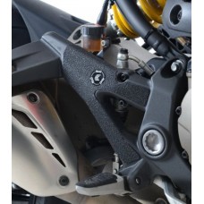 R&G Racing Boot Guard 2-piece (mounts to footrest hangers) for Ducati Monster 821 '14-'21, Monster 1200 '11-'22, Monster 1200S '14-'22